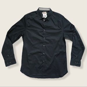 Reaction Kenneth Cole Mens Black Button Down